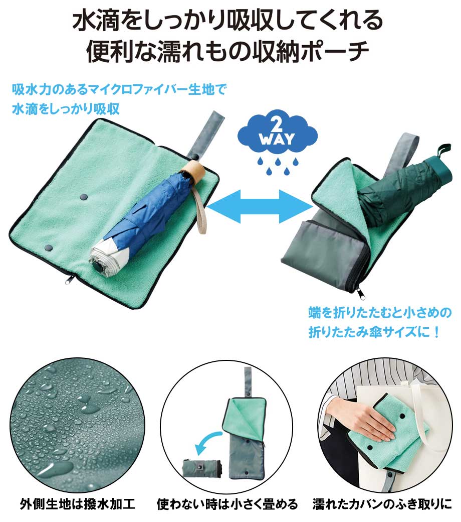 超吸水2WAY傘ポーチの画像10枚目