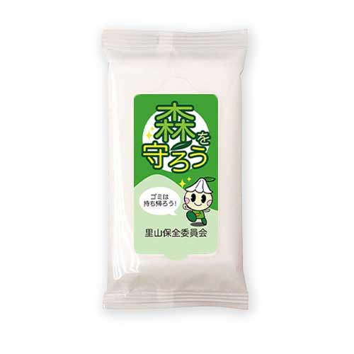 観光施設やレジャースポットでの物販 ウェットティッシュのイメージ