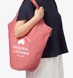 オリジナルトートバッグ・エコバッグ全商品、ピンクのマルシェバッグ