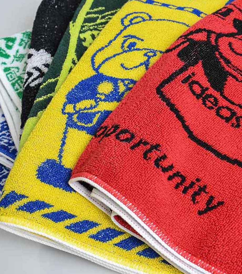 毛違いジャガード マフラータオルの生地イメージ