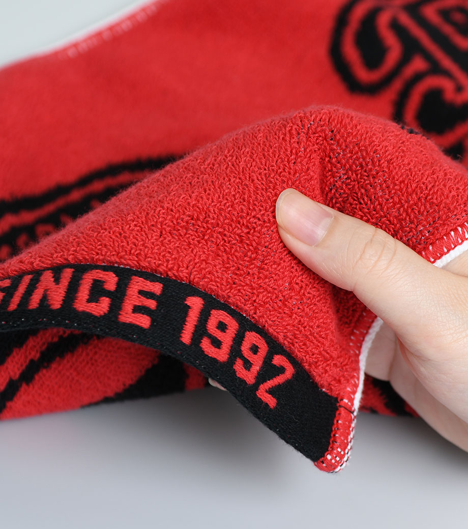 毛違いジャガード マフラータオルの厚み