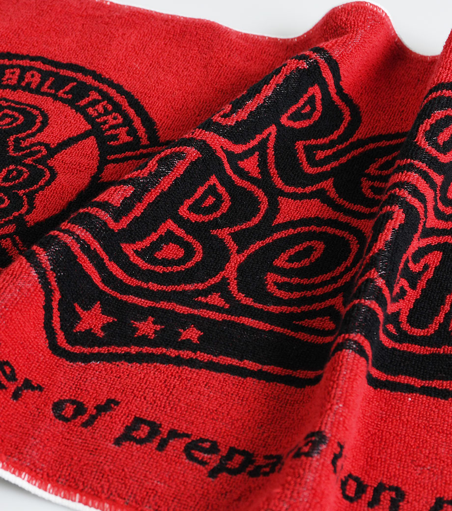 毛違いジャガード マフラータオルの印刷面の質感