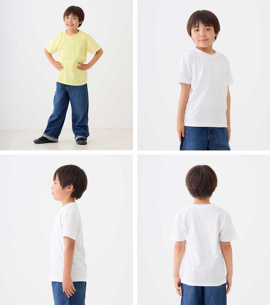 5.6オンス　ハイクオリティーTシャツ キッズ（半袖）5001 【ユナイテッドアスレ】のスタイリング