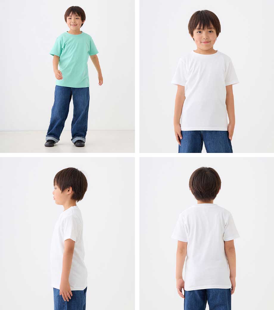 5.6オンスヘビーウェイトTシャツ キッズ（半袖）00085-CVT 【プリントスター 】のスタイリング