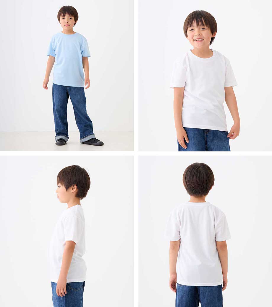 4.4オンスドライTシャツ キッズ（半袖）00300-ACT 【グリマー】のスタイリング