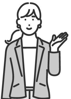 女性が届いたレビューを案内しているイメージ
