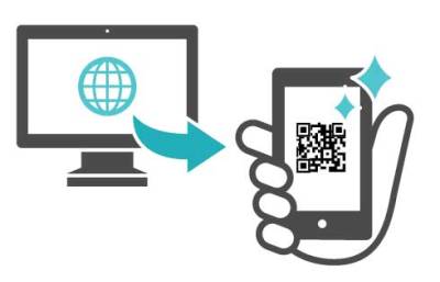 WEBサイトのURLをQRコード生成するイメージ