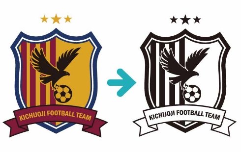 フルカラーの画像をモノクロ2階調に変換したイメージ