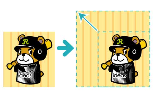 足りない背景を拡張するイメージ