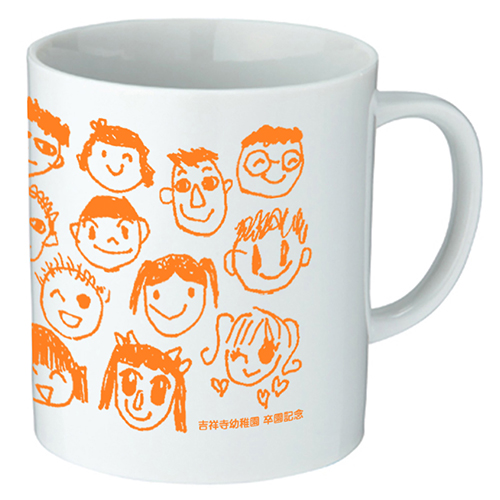 回転シルク印刷のマグカップサンプル画像